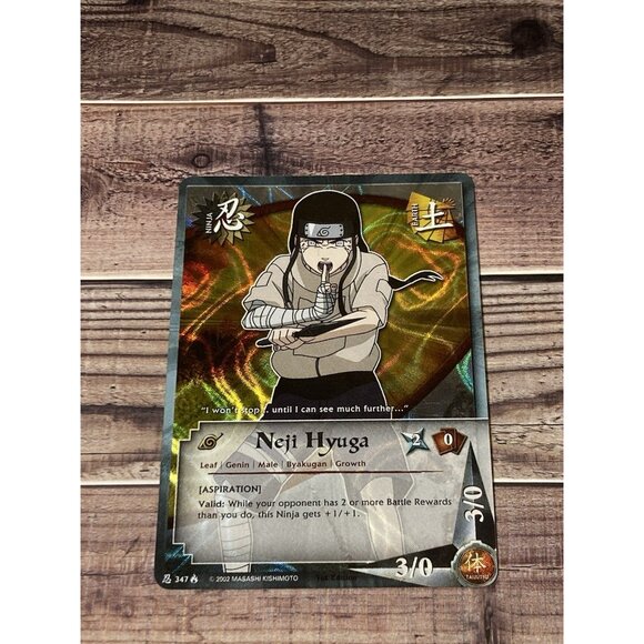 Naruto CCG, Neji Hyuga, 347, 1st Edition Wavy Foil - Picture 1 of 2